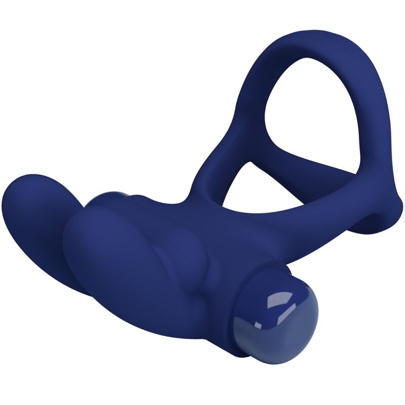 PRETTY LOVE - FRANCISCO DOBLE ANILLO VIBRADOR RABBIT AZUL - Imagen 6