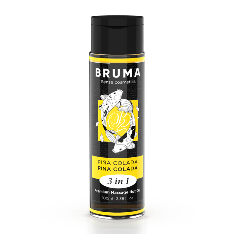BRUMA - ACEITE DE MASAJE PREMIUM EFECTO CALOR SABOR PIÑA COLADA 3 EN 1 - 100 ML - Imagen 3