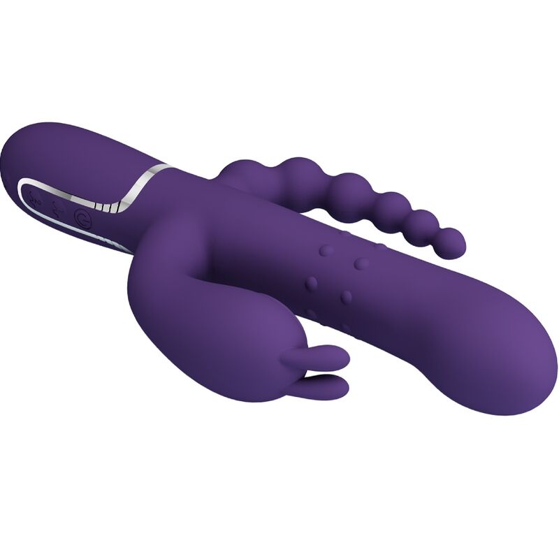 PRETTY LOVE - CAMMY TRIPLE VIBRADOR MULTIFUNCIÓN 4 EN 1 MORADO - Imagen 4