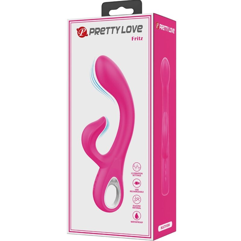 PRETTY LOVE - FRITZ VIBRADOR RABBIT 12 VIBRACIONES ROSA - Imagen 10