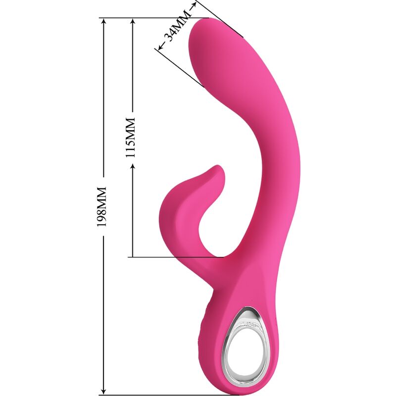 PRETTY LOVE - FRITZ VIBRADOR RABBIT 12 VIBRACIONES ROSA - Imagen 9