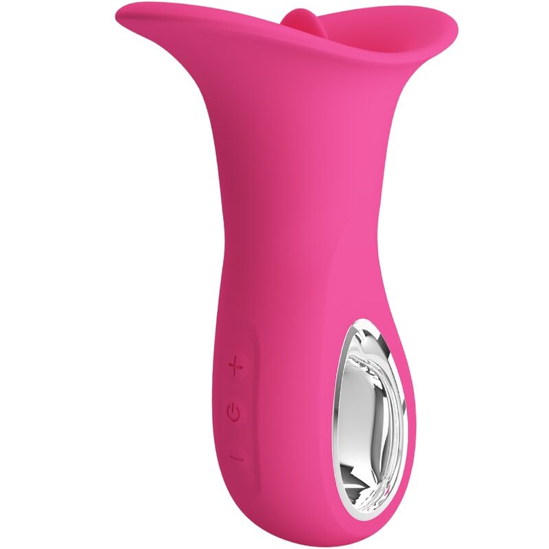 PRETTY LOVE - CLYDE VIBRADOR ORAL LENGUA VIBRADORA 12 VIBRACIONES ROSA - Imagen 4