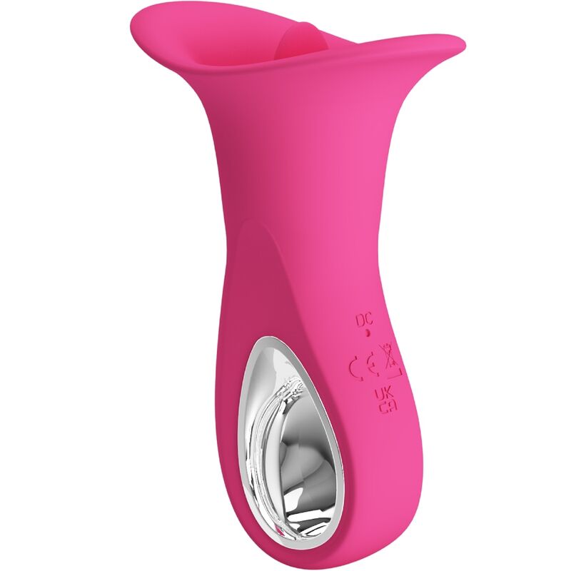 PRETTY LOVE - CLYDE VIBRADOR ORAL LENGUA VIBRADORA 12 VIBRACIONES ROSA - Imagen 6