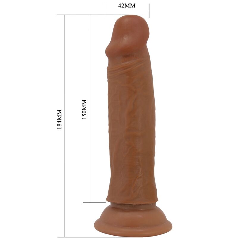 PRETTY LOVE - QUENTIN DILDO REALÍSTICO 18 CM MULATO - Imagen 6