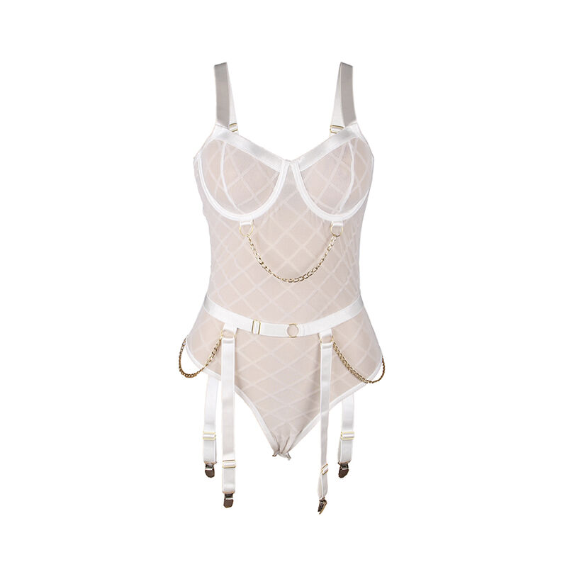 SUBBLIME - 954291 BODY CON CADENAS + LIGUEROS BLANCO L/XL - Imagen 6
