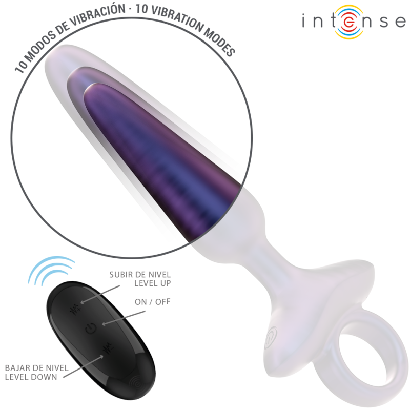 INTENSE - MARLON PLUG ANAL VIBRADOR MODELO 4 CONTROL REMOTO - Imagen 4
