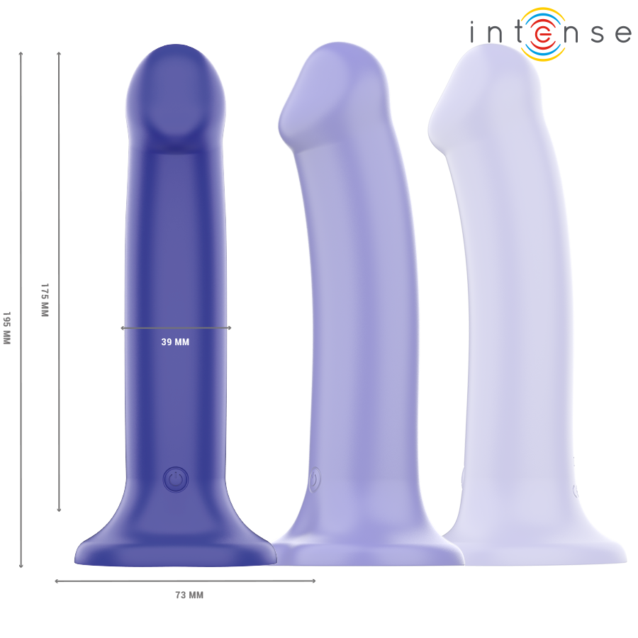 INTENSE - VICTORIA VIBRADOR CON VENTOSA 10 VIBRACIONES AZUL OSCURO CONTROL REMOTO - Imagen 9
