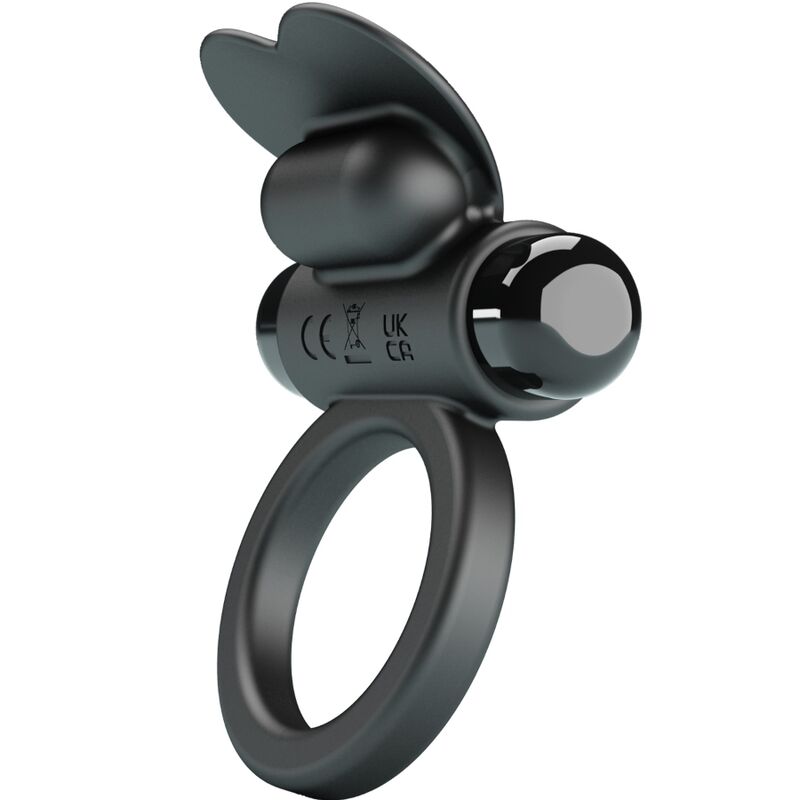 PRETTY LOVE - DEBONAIRE ANILLO VIBRADOR CONEJO 10 VIBRACIONES NEGRO - Imagen 3