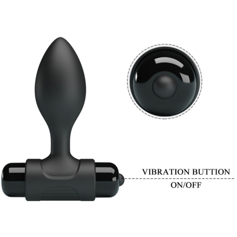 PRETTY LOVE - VIBRA BUTT PLUG ANAL 10 VIBRACIONES NEGRO - Imagen 6
