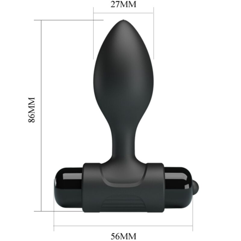 PRETTY LOVE - VIBRA BUTT PLUG ANAL 10 VIBRACIONES NEGRO - Imagen 8