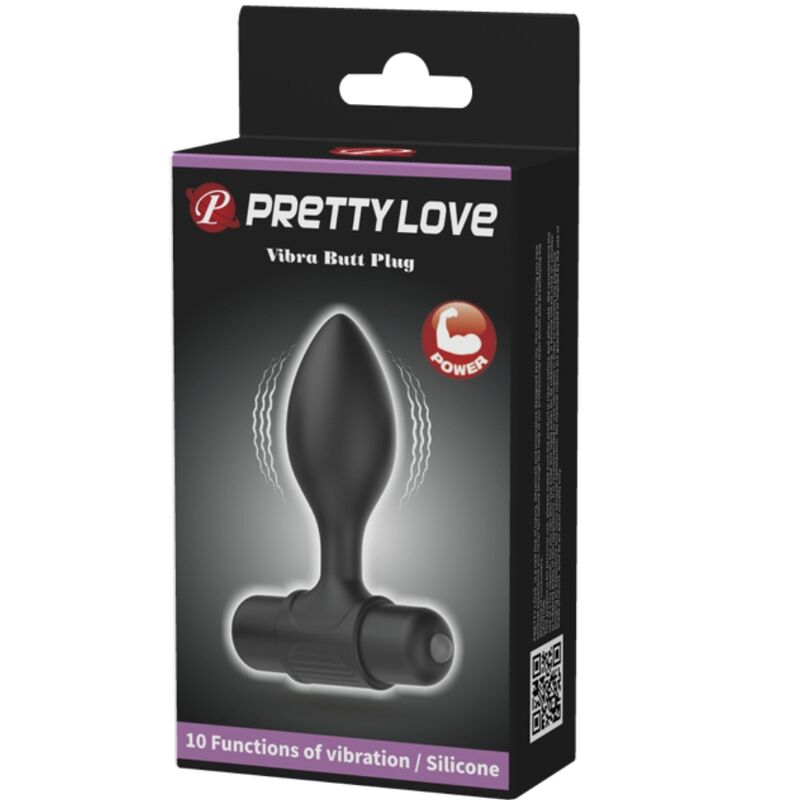PRETTY LOVE - VIBRA BUTT PLUG ANAL 10 VIBRACIONES NEGRO - Imagen 9