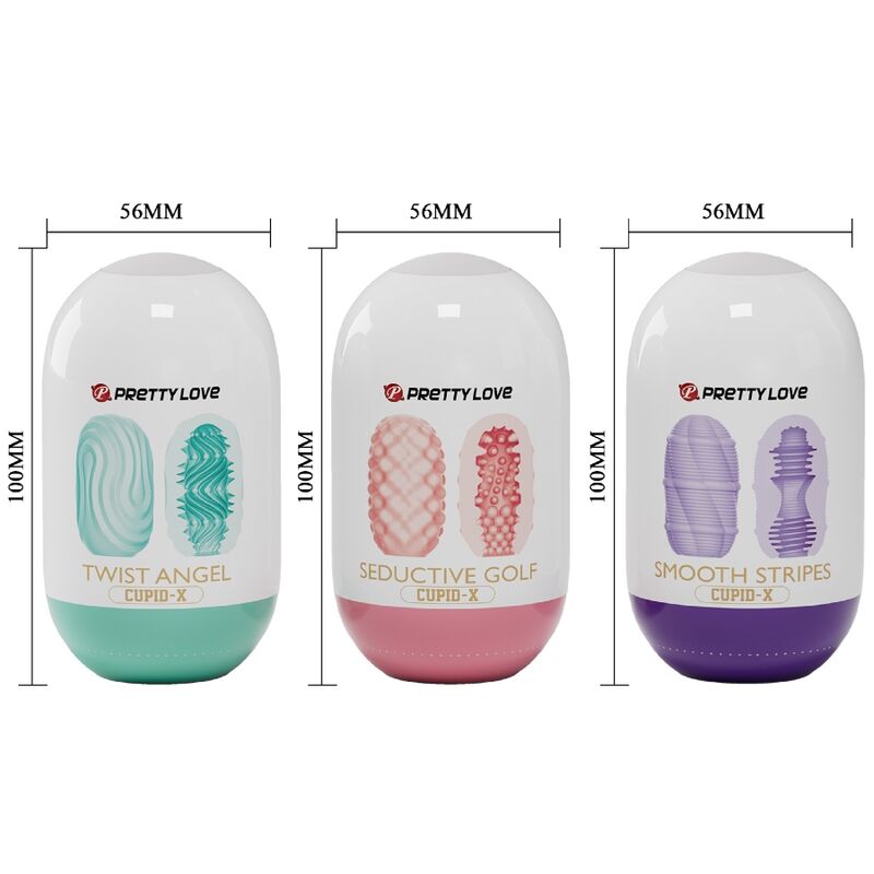 PRETTY LOVE - CUPID X 18 MASTURBADORES MASCULINOS DIFERENTES TEXTURAS - Imagen 8