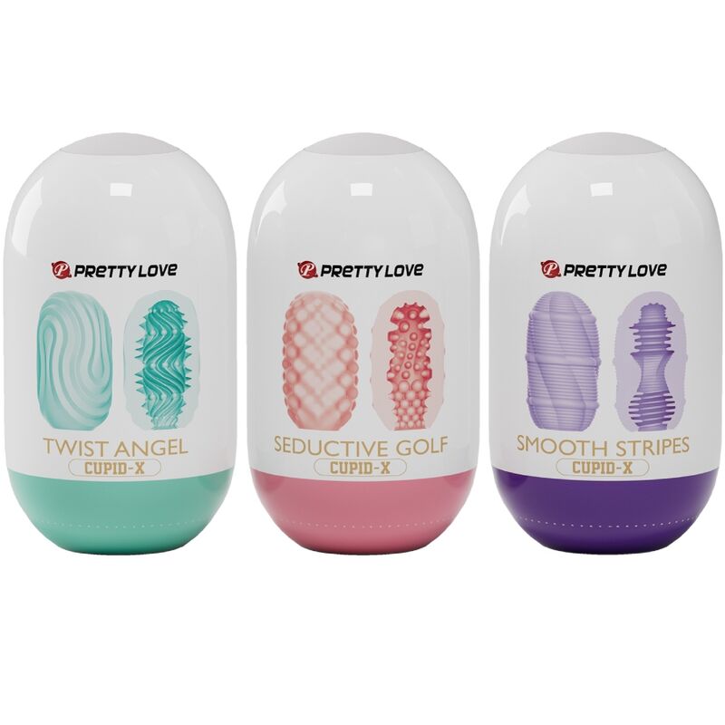 PRETTY LOVE - CUPID X 18 MASTURBADORES MASCULINOS DIFERENTES TEXTURAS - Imagen 3