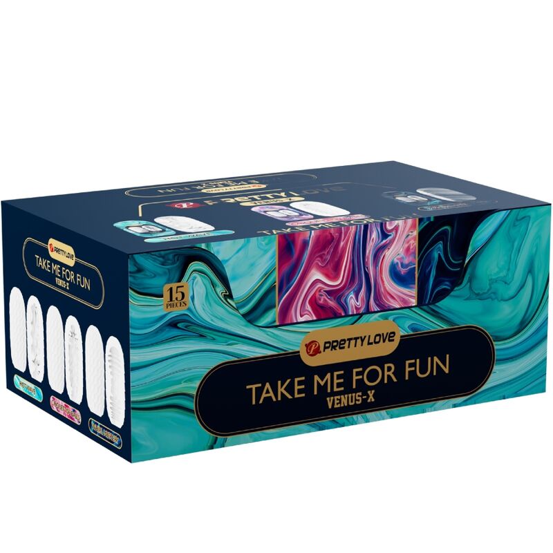 PRETTY LOVE - VENUS X 15 MASTURBADORES MASCULINOS SILICONA BLANCO - Imagen 8