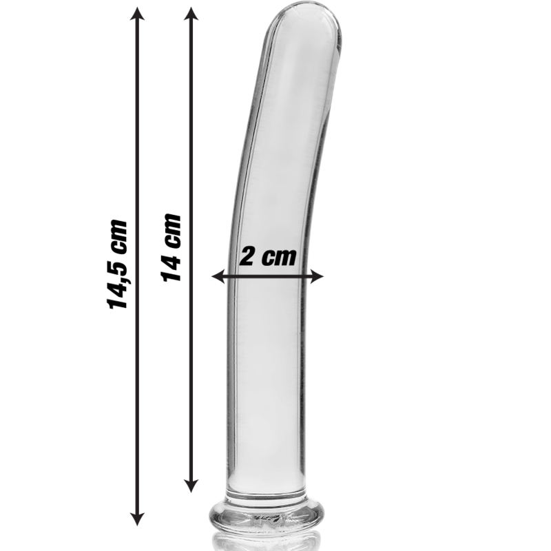 NEBULA SERIES BY IBIZA - MODELO 8 DILDO CRISTAL TRANSPARENTE 14.5 CM -O- 2 CM - Imagen 4