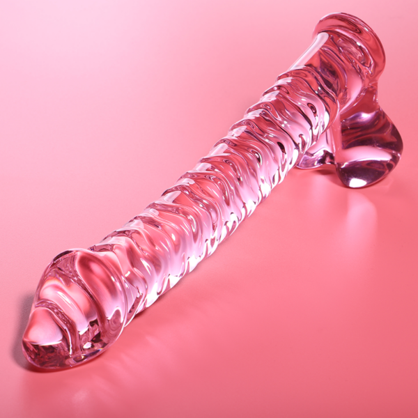 NEBULA SERIES BY IBIZA - MODELO 23 DILDO CRISTAL TRANSPARENTE 21.5 CM -O- 4 CM - TALLA 1, ROSA