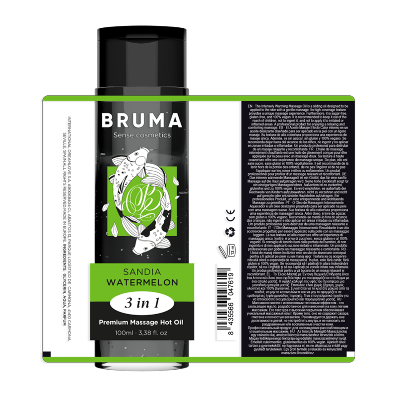 BRUMA - ACEITE DE MASAJE PREMIUM EFECTO CALOR SABOR SANDÍA 3 EN 1 - 100 ML - Imagen 7