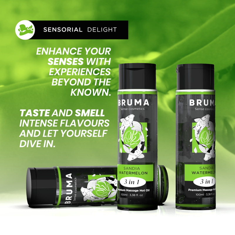 BRUMA - ACEITE DE MASAJE PREMIUM EFECTO CALOR SABOR SANDÍA 3 EN 1 - 100 ML - Imagen 6
