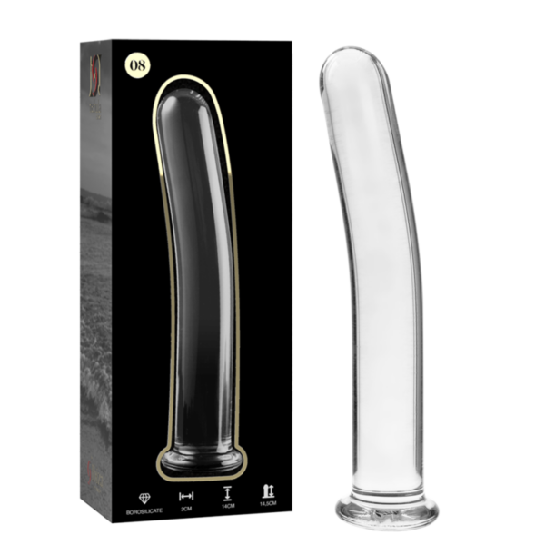 NEBULA SERIES BY IBIZA - MODELO 8 DILDO CRISTAL TRANSPARENTE 14.5 CM -O- 2 CM - TALLA 1, TRANSPARENTE