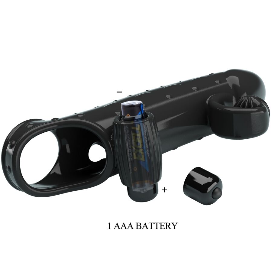 ROMANCE - FUNDA PARA PENE CON VIBRACIÓN NEGRO - Imagen 9