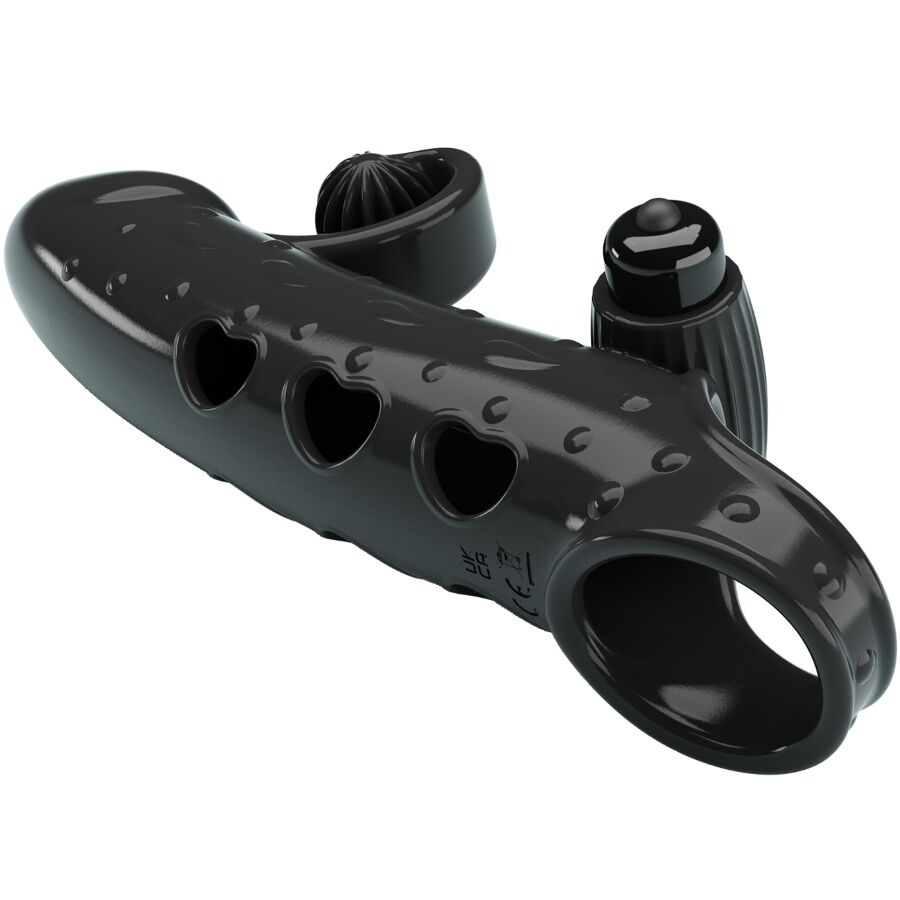 ROMANCE - FUNDA PARA PENE CON VIBRACIÓN NEGRO - Imagen 5