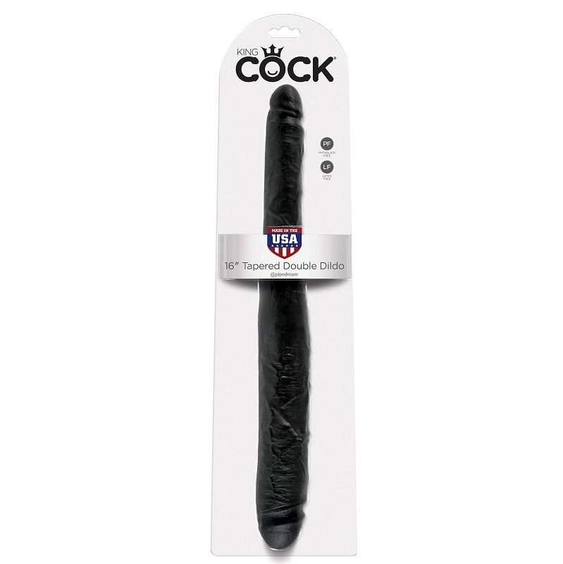 KING COCK DILDO DOBLE NEGRO 40.6 CM - Imagen 3