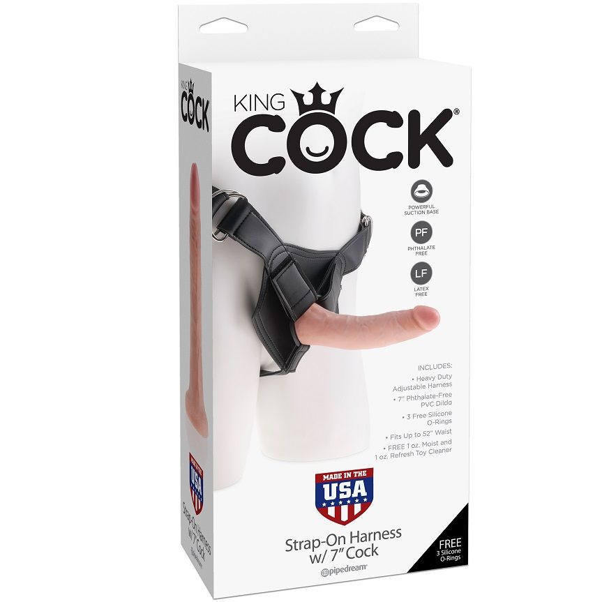 KING COCK - HARNESS CON PENE REALÍSTICO 17.8 CM - Imagen 5