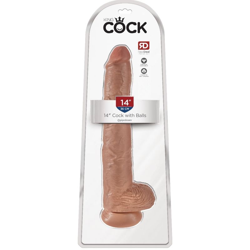 KING COCK PENE REALÍSTICO CON TESTÍCULOS 35.6 CM - Imagen 6