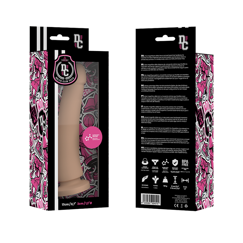 DELTA CLUB - DILDO REALISTA NATURAL SILICONA MEDICA 17 CM -O- 3 CM - Imagen 5
