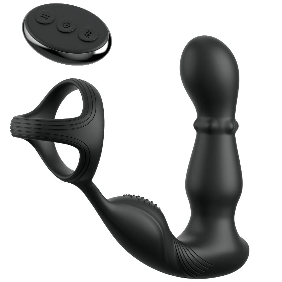 ANAL FANTASY ELITE COLLECTION - ANILLO Y MASAJEADOR ANAL VIBRADOR CON CONTROL REMOTO