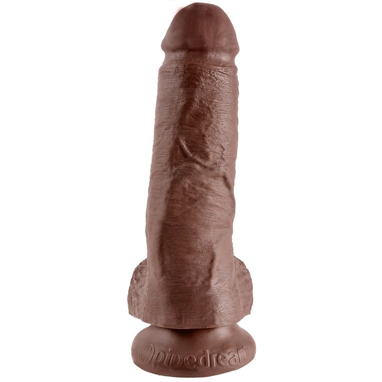 KING COCK - 8" PENE REALÍSTICO MARRÓN 20.3 CM - Imagen 4