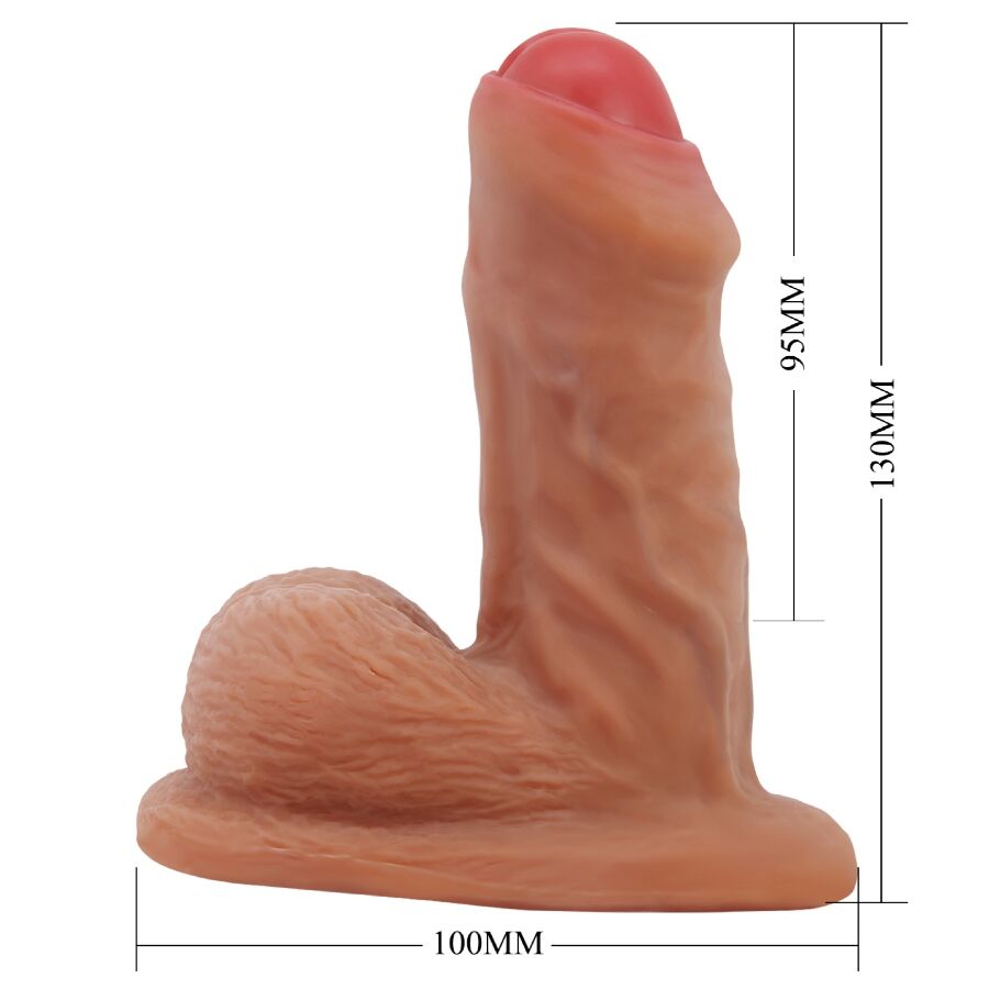 PRETTY LOVE - WARNELL DILDO ULTRA REALÍSTICO Y ELÁSTICO 9.5 CM MULATO - Imagen 10