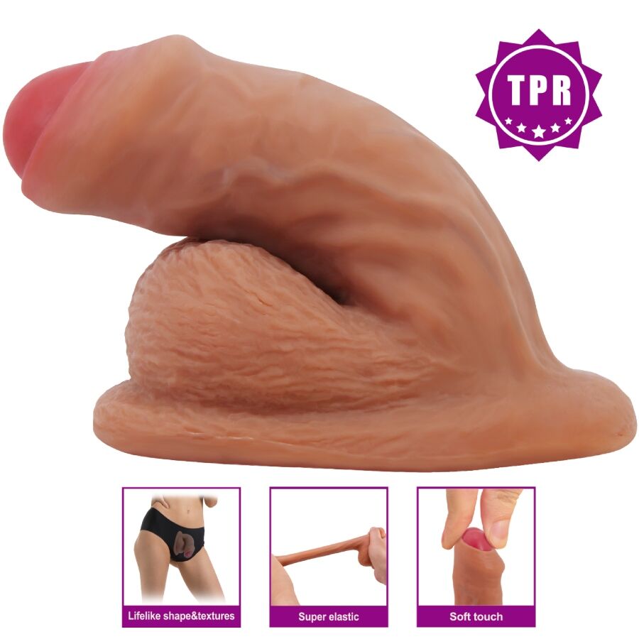 PRETTY LOVE - WARNELL DILDO ULTRA REALÍSTICO Y ELÁSTICO 9.5 CM MULATO - Imagen 6