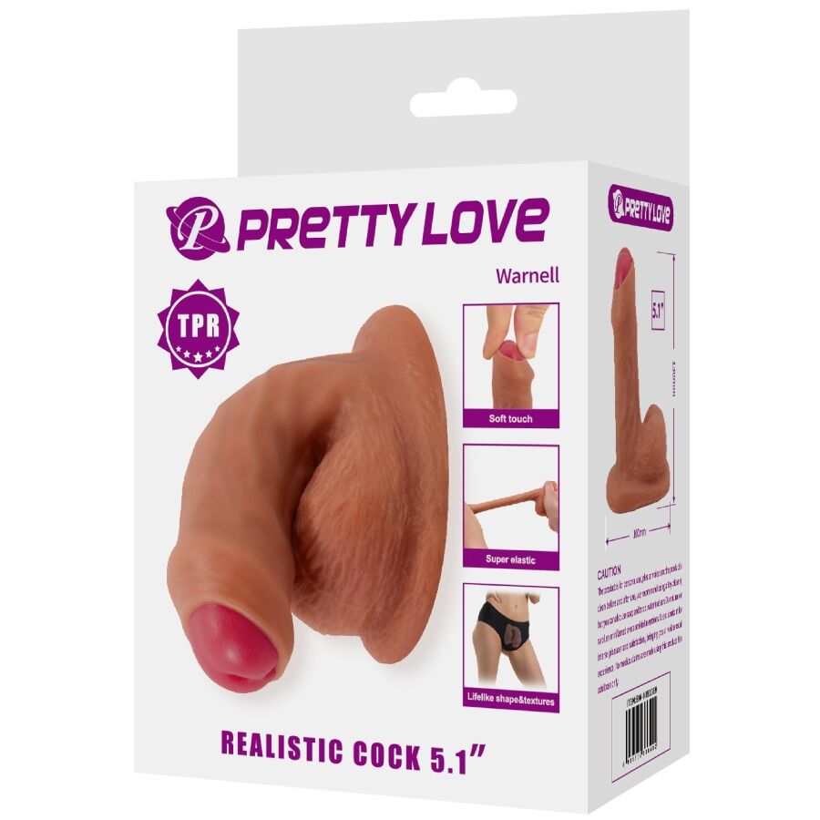 PRETTY LOVE - WARNELL DILDO ULTRA REALÍSTICO Y ELÁSTICO 9.5 CM MULATO - Imagen 11