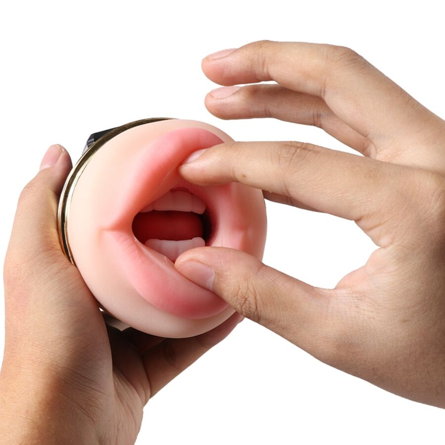 SHEQU - KAY MASTURBADOR DOBLE CON VIBRACIÓN DUAL BOCA Y VAGINA - Imagen 5