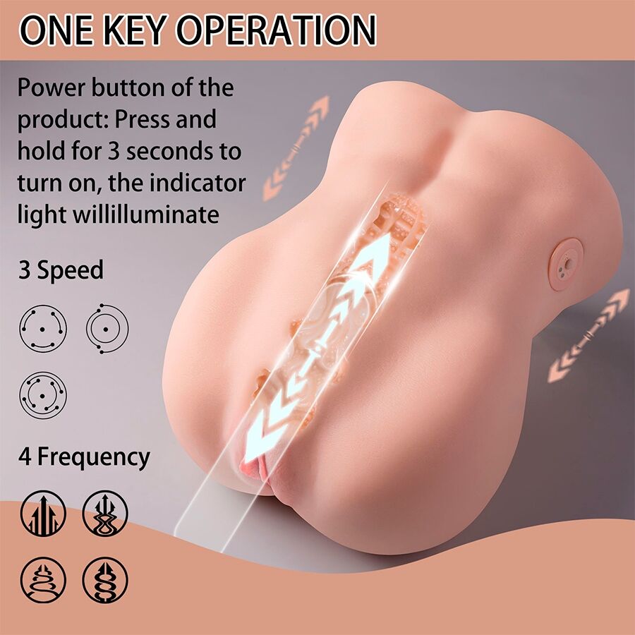 XISE - LYDIA MASTURBADOR VAGINA FEMENINO CON THRUSTING 25 CM - Imagen 12