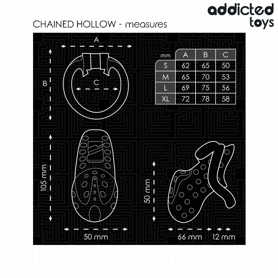 ADDICTED TOYS LOCKED - CHAINED HOLLOW JAULA PARA PENE 10,5 CM - Imagen 6