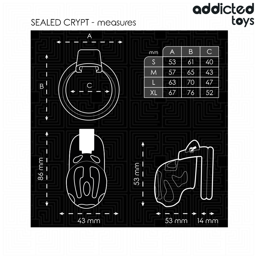ADDICTED TOYS LOCKED - SEALED CRYPT JAULA PARA PENE 8 CM - Imagen 6