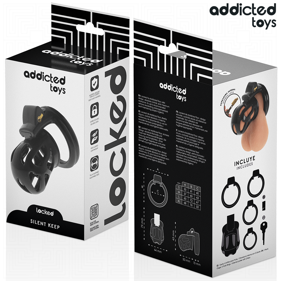 ADDICTED TOYS LOCKED - SILENT KEEP JAULA PARA PENE 7,5 CM - Imagen 7