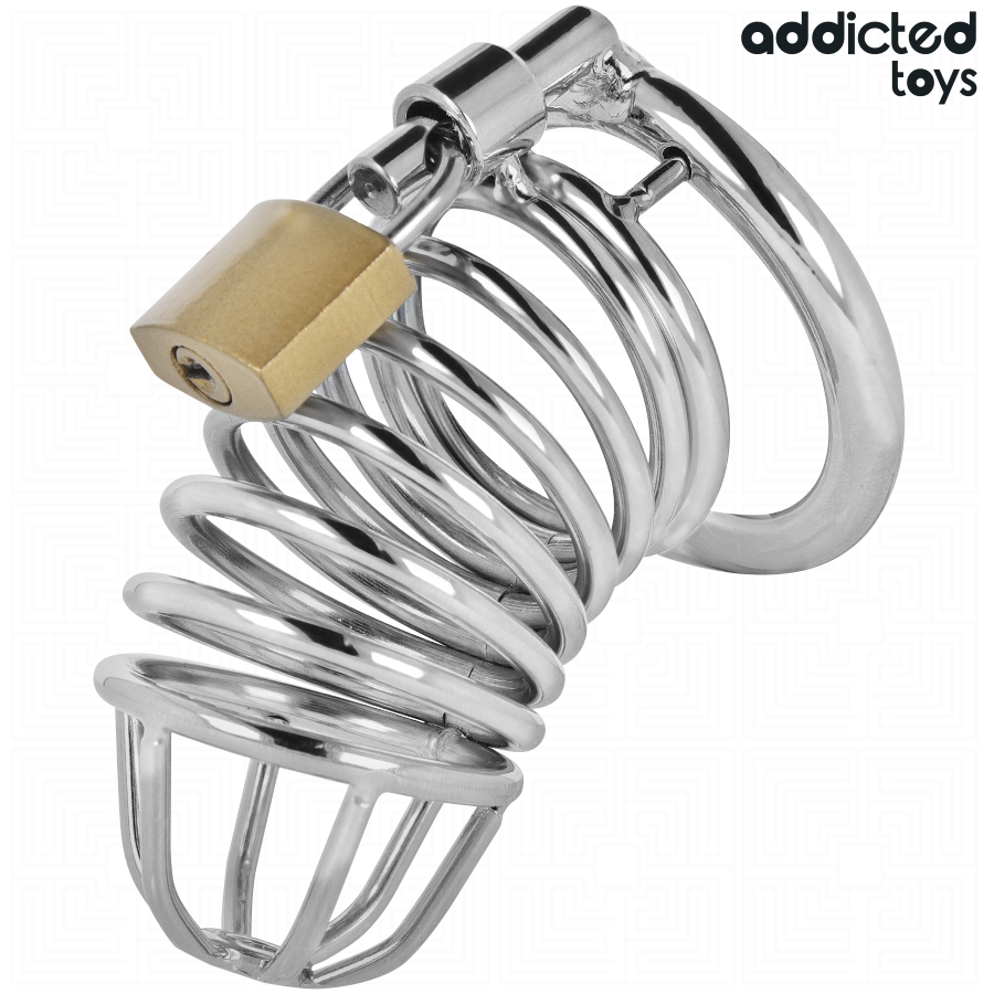 ADDICTED TOYS LOCKED - IRON CELL JAULA PARA PENE DE METAL TALLA M - Imagen 3