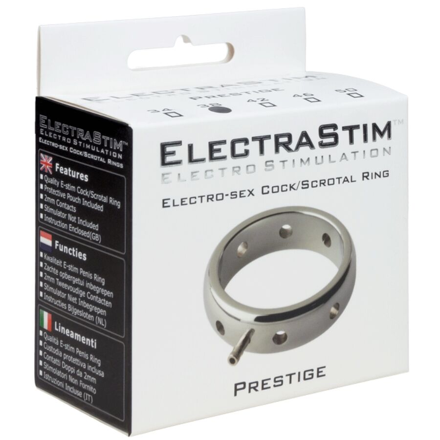 ELECTRASTIM - PRESTIGE ANILLO ELECTROMAGNÉTICO DE METAL PARA EL PENE 46 MM - Imagen 5