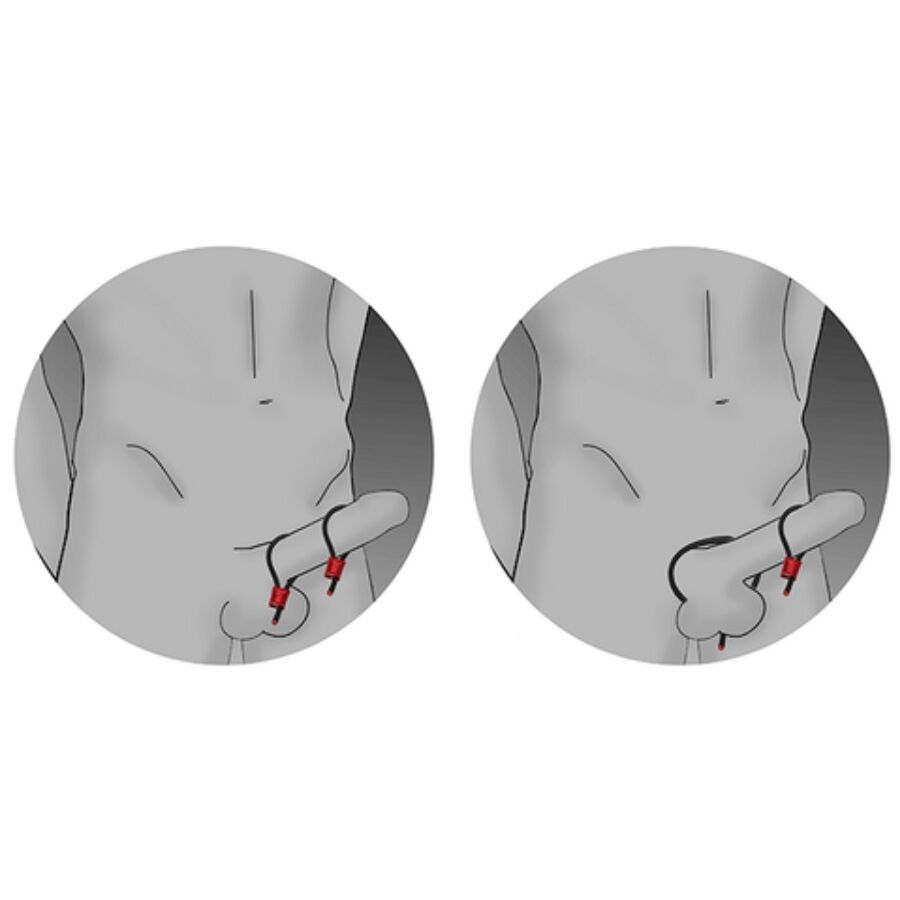 ELECTRASTIM - PRESTIGE ELECTRA LOOPS ANILLOS DE PENE AJUSTABLES ROJO - Imagen 4