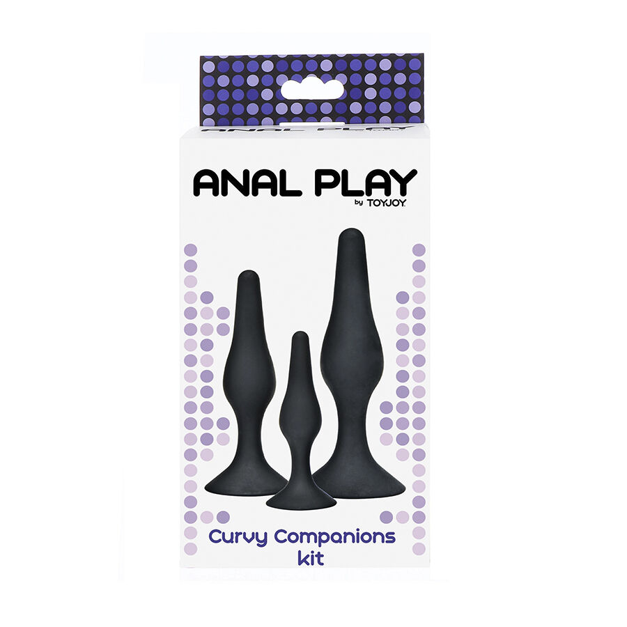 TOYJOY - ANAL PLAY CURVY COMPANIONS PLUG ANAL 3 PIEZAS NEGRO - Imagen 4