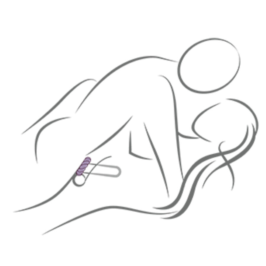 ROCKS- OFF - TWIST ANILLO MASTURBADOR SILICONA NEGRO - Imagen 7