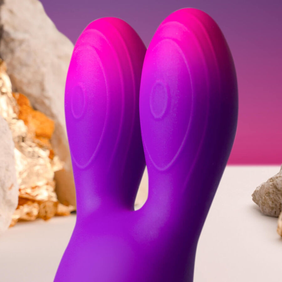 ROCKS- OFF - GLO-GIRL BUNNY VIBRADOR FLEXIBLE MORADO - Imagen 4