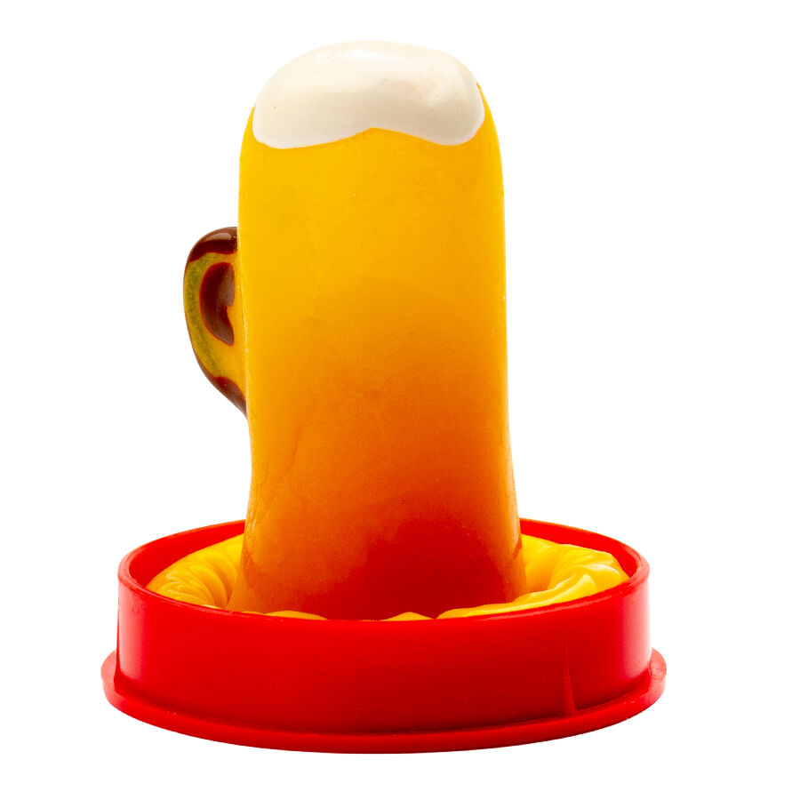 CONDOMERIE - PRESERVATIVO DECORATIVO PINTADO A MANO VASO DE CERVEZA - Imagen 3