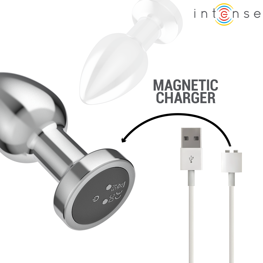 INTENSE - PLUG ANAL 10 VIBRACIONES METAL CON CONTROL REMOTO M - Imagen 7