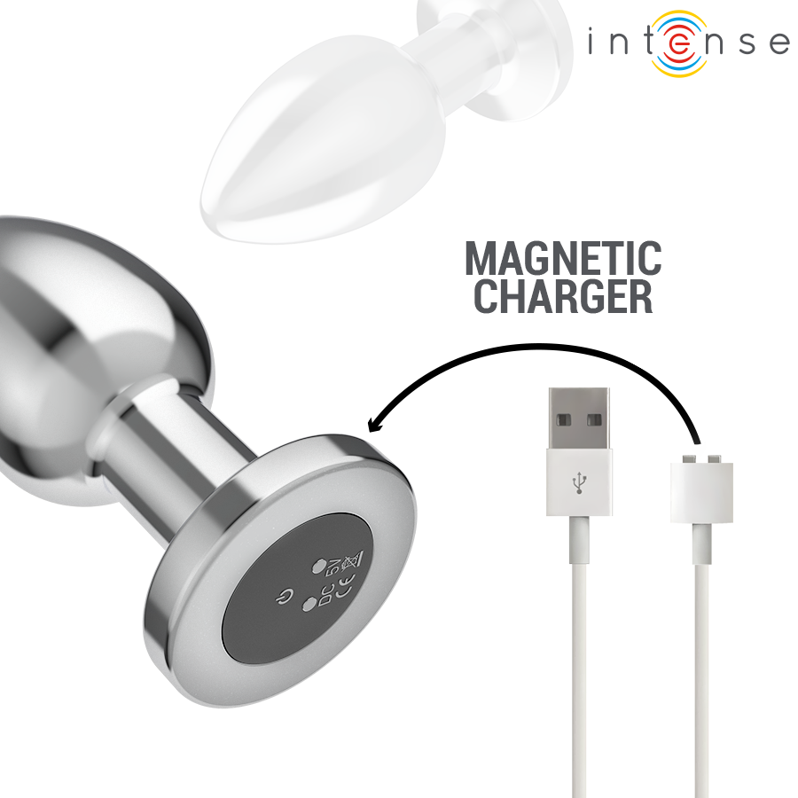 INTENSE - PLUG ANAL 10 VIBRACIONES METAL CON CONTROL REMOTO L - Imagen 7