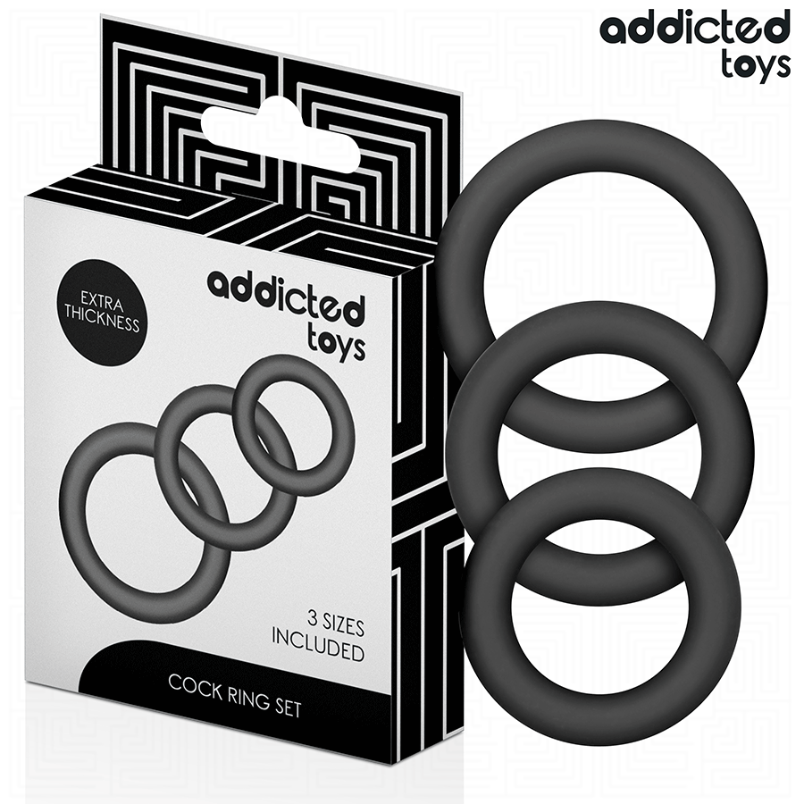 ADDICTED TOYS - SET DE ANILLOS SILICONA MODELO 1