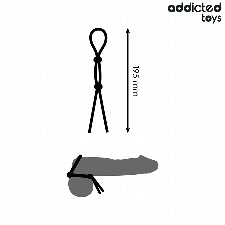 ADDICTED TOYS - CUERDA SILICONA PARA EL PENE DE LAZO DOBLE - Imagen 5